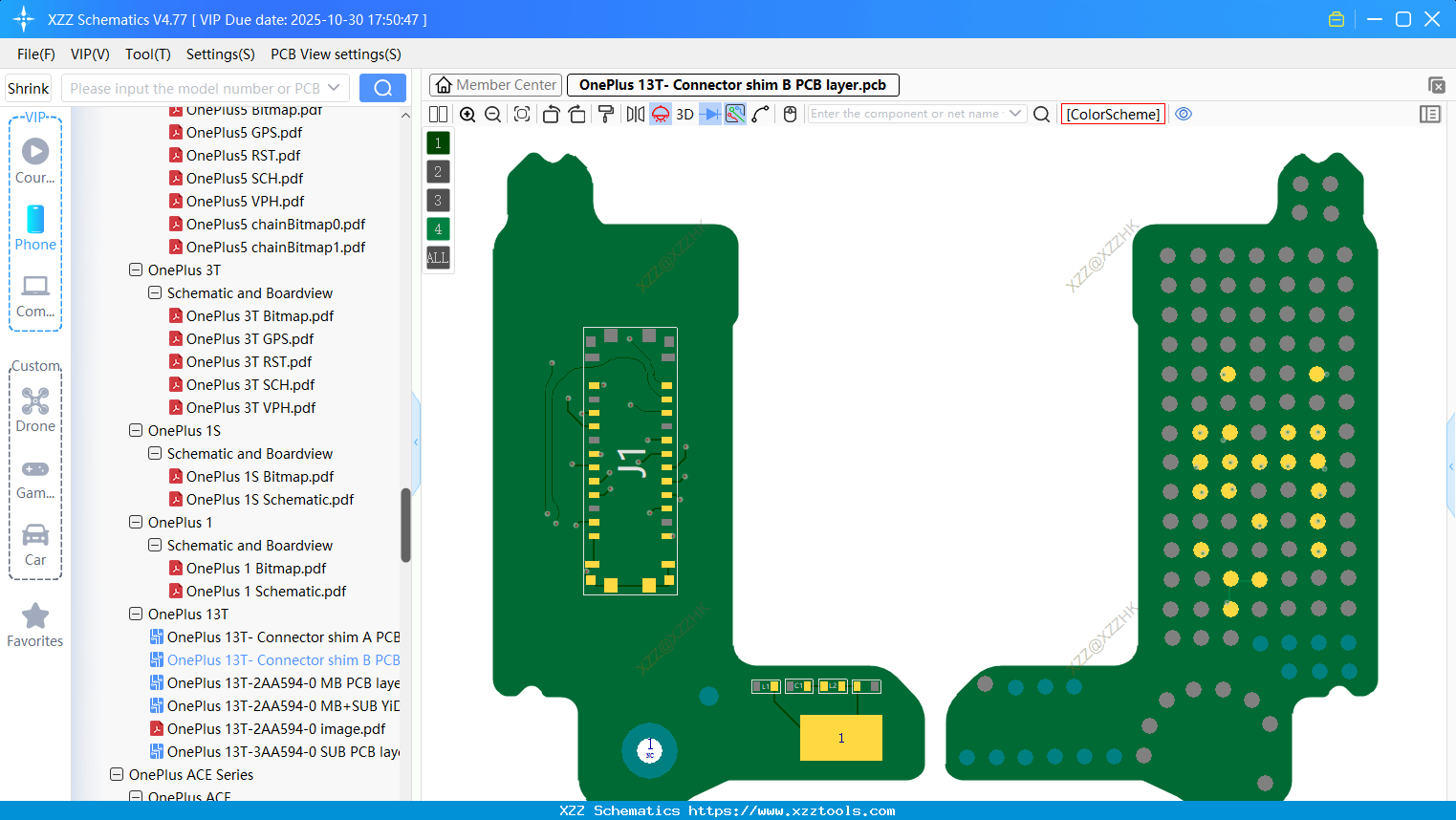 OnePlus 13T- Connector Shim B PCB Layer